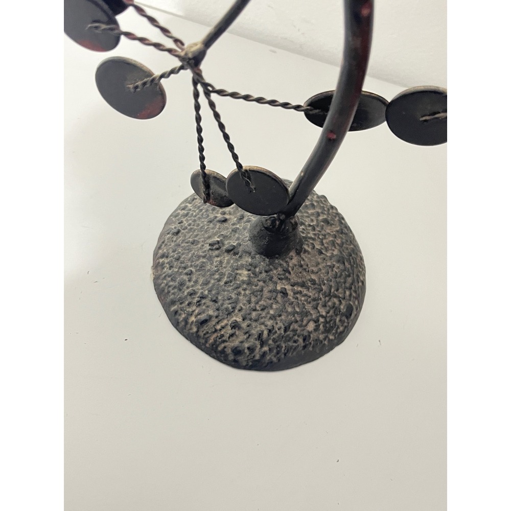 Vintage Metal Tree of life Votive Holder Bronze Mother of Pearl Shell Art - Picture 5 of 8